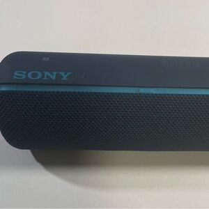 Sony Portable Bluetooth Speaker in Dark Blue with Teal Accent